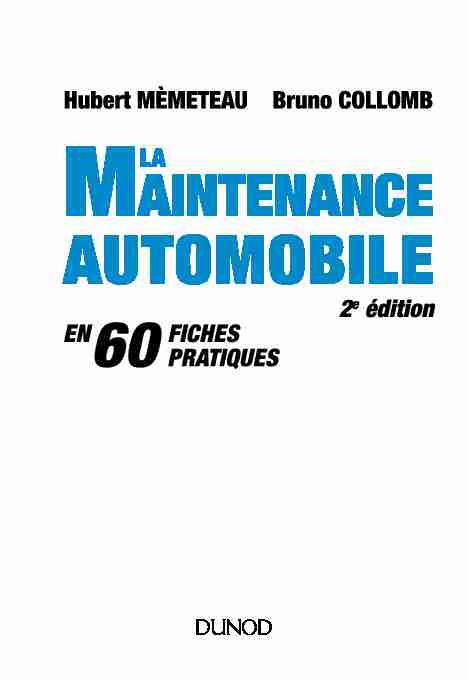 [PDF] La maintenance automobile