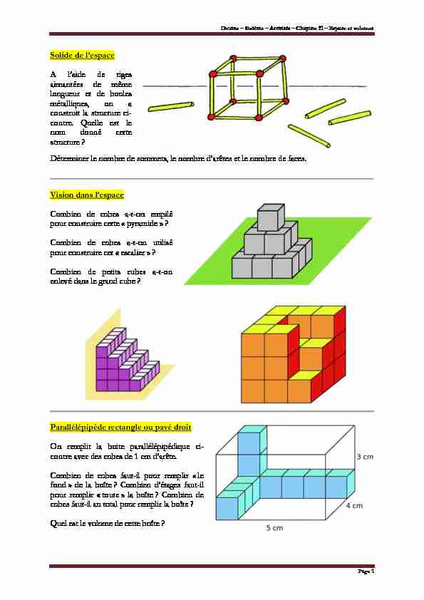 [PDF] Douine – Sixième – Activités – Chapitre 11 – Espace et volumes