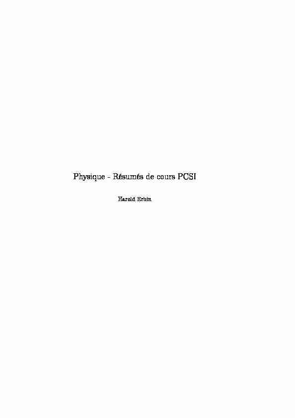 [PDF] Physique - Résumés de cours PCSI - Melsophia