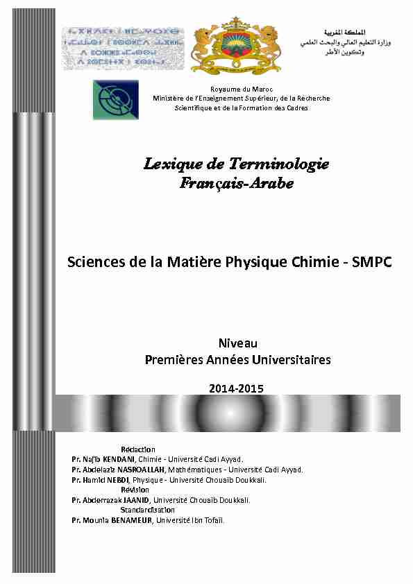 [PDF] Sciences de la Matière Physique Chimie -‐ SMPC - FSTS
