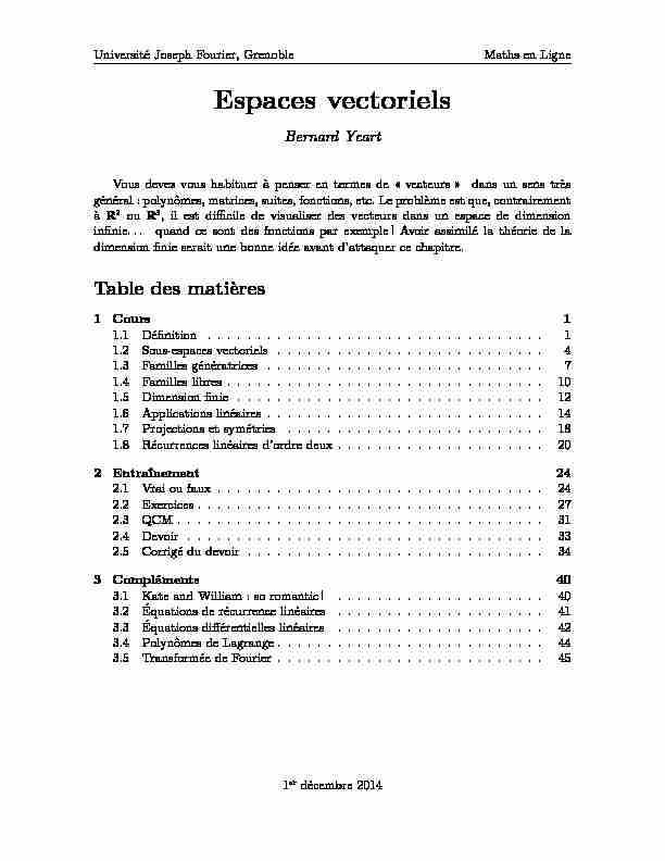 [PDF] Espaces vectoriels