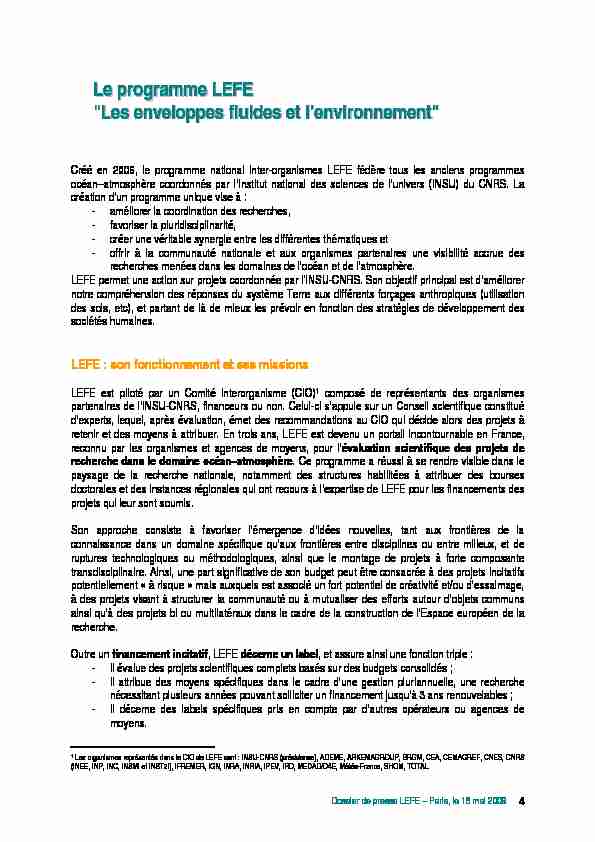 [PDF] Le programme LEFE Les enveloppes fluides et l  - CNRS