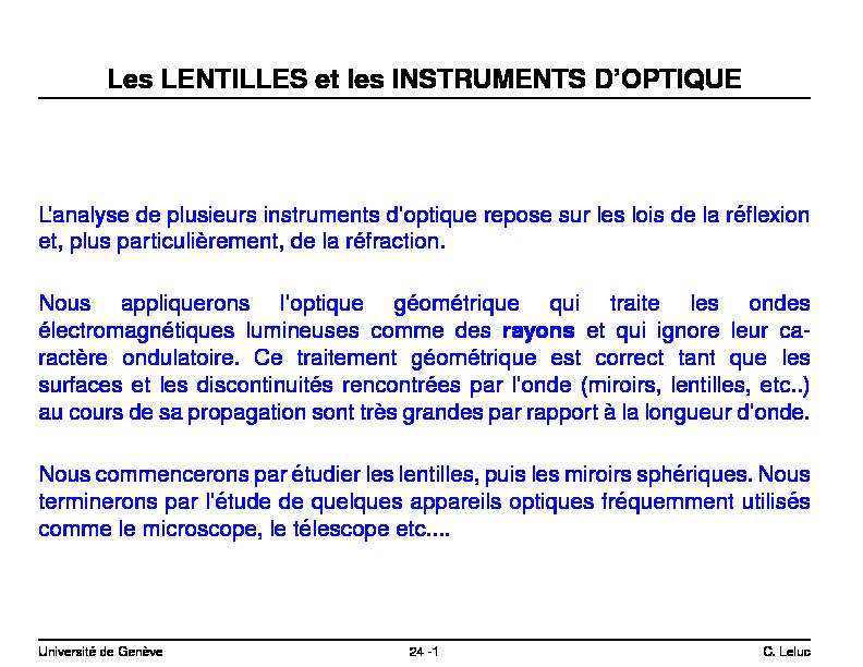 [PDF] Les LENTILLES et les INSTRUMENTS DOPTIQUE