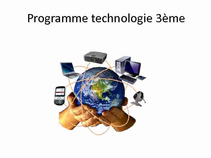 Programme technologie 3ème