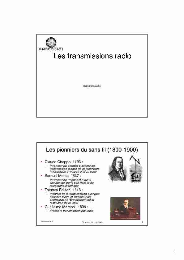 Les transmissions radio