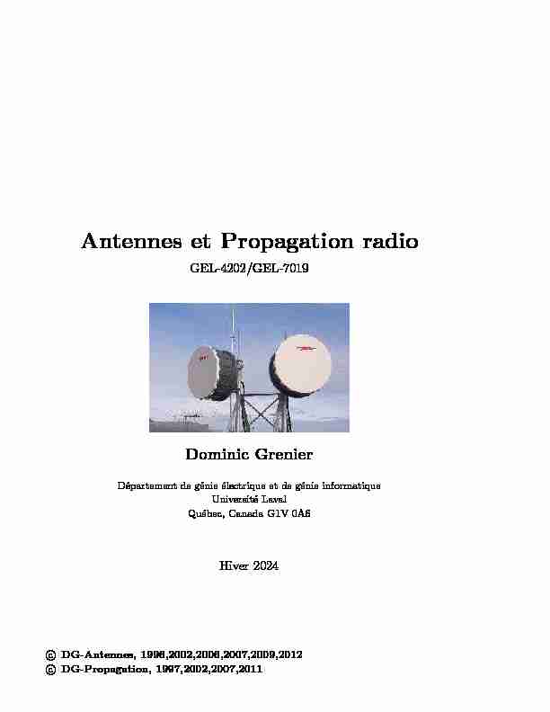 Antennes et Propagation radio