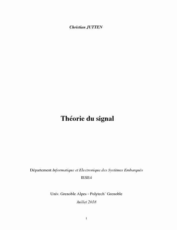 [PDF] Théorie du signal - GIPSA-Lab