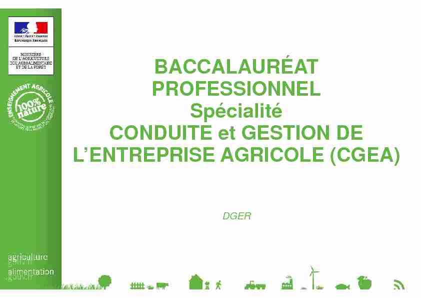 [PDF] BAC Pro Conduite et Gestion de lEntreprise Agricole (CGEA)