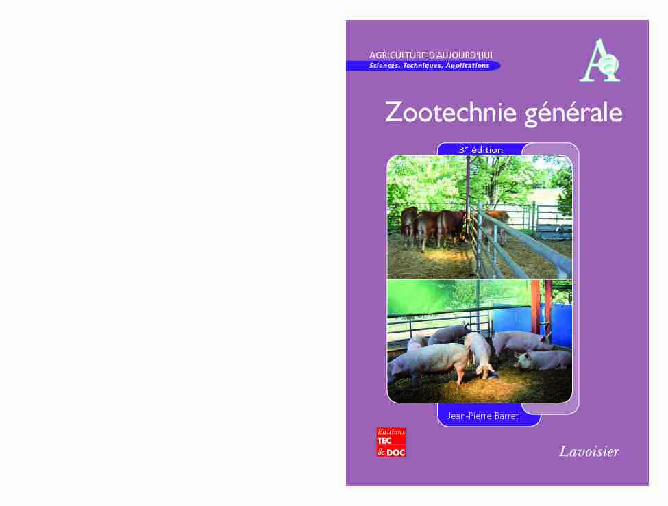[PDF] Zootechnie générale