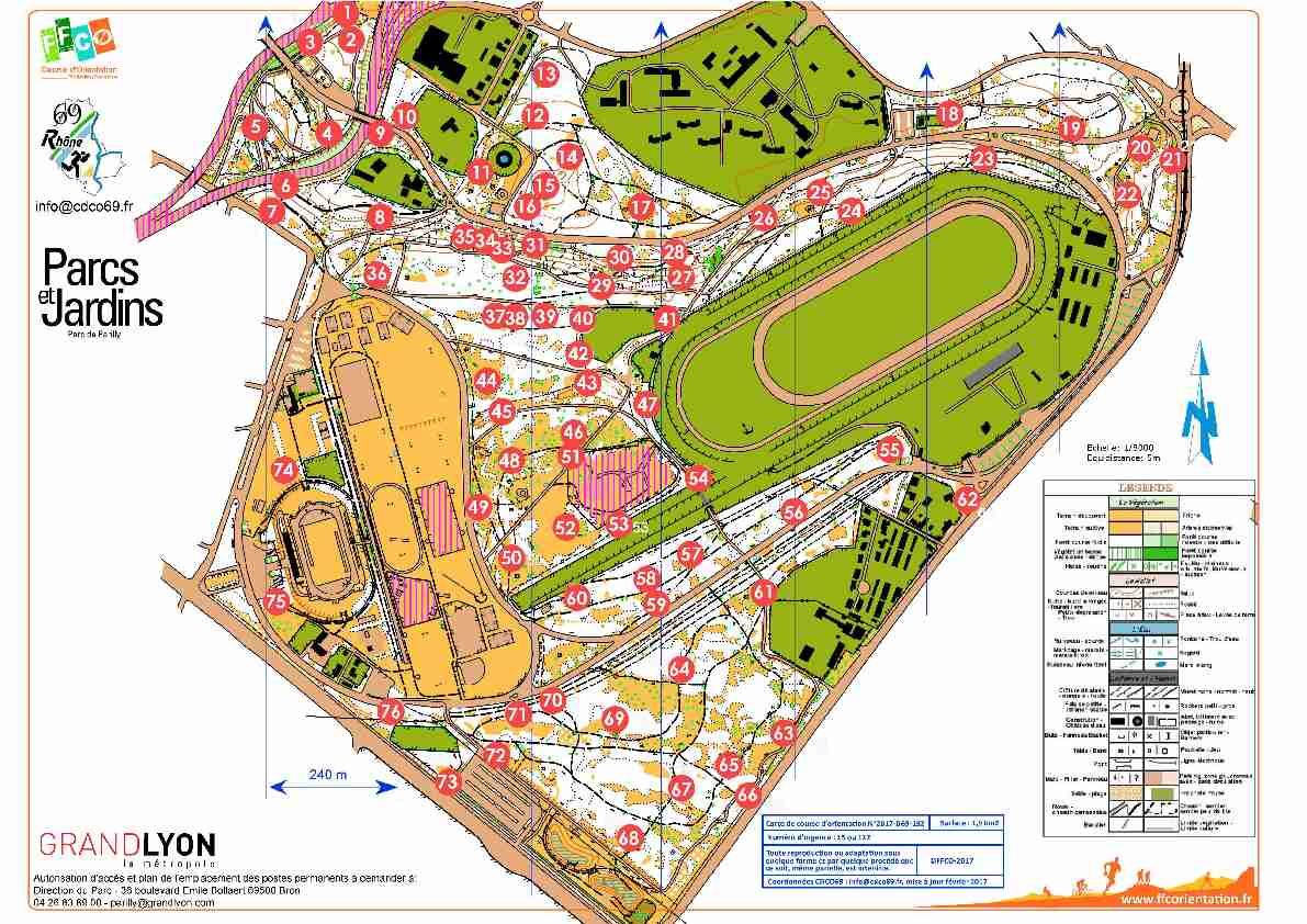 [PDF] Parcours de la course dorientation du parc de Parilly - Grand Lyon