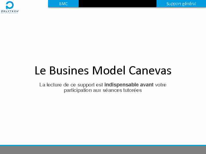 [PDF] Le Busines Model Canevas - Projets PolytechLille