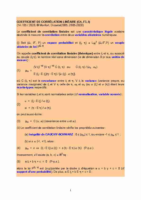 [PDF] Coefficient de corrélation linéaire (C5 F3 I)