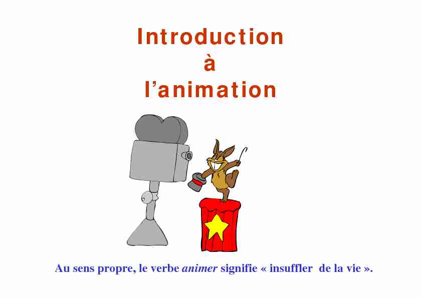 [PDF] Introduction à lanimation - Université Laval