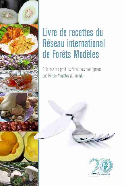 Livre de recettes du Réseau international de Forêts Modèles