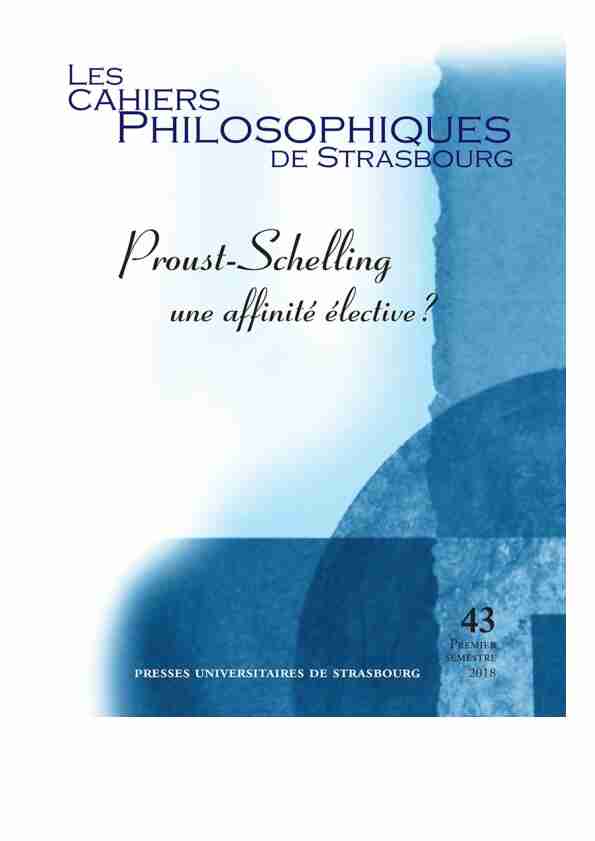 Les Cahiers philosophiques de Strasbourg 43