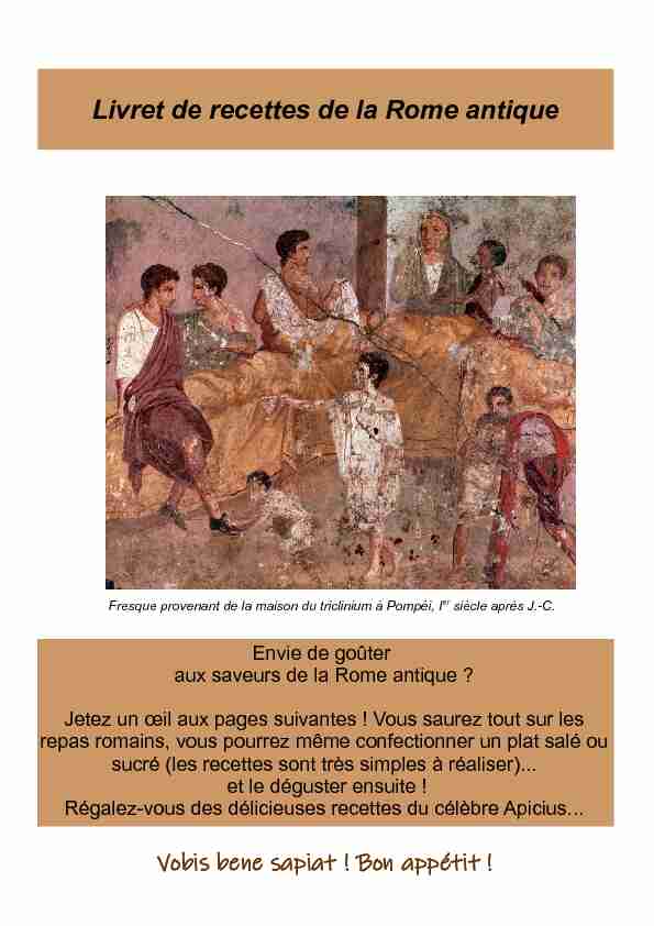 [PDF] Livret de recettes de la Rome antique - ic-bailleul