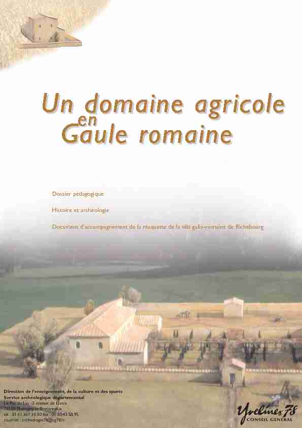 Un domaine agricole Gaule romaine