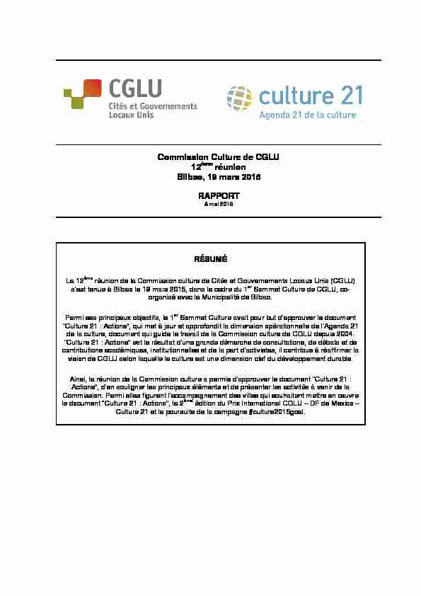 Comisión de Cultura de CGLU