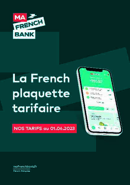 [PDF] MES TARIFS - Ma French Bank