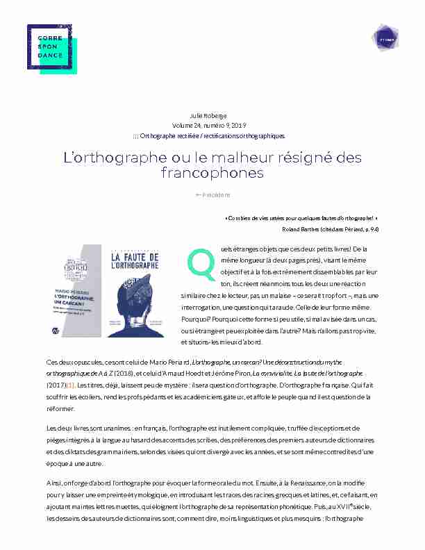 Lorthographe ou le malheur résigné des francophones