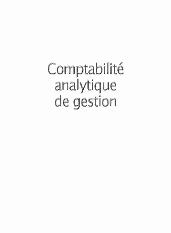 [PDF] Mini manuel de Comptabilité de gestion - Dunod