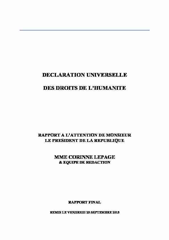 [PDF] DECLARATION UNIVERSELLE DES DROITS DE LHUMANITE