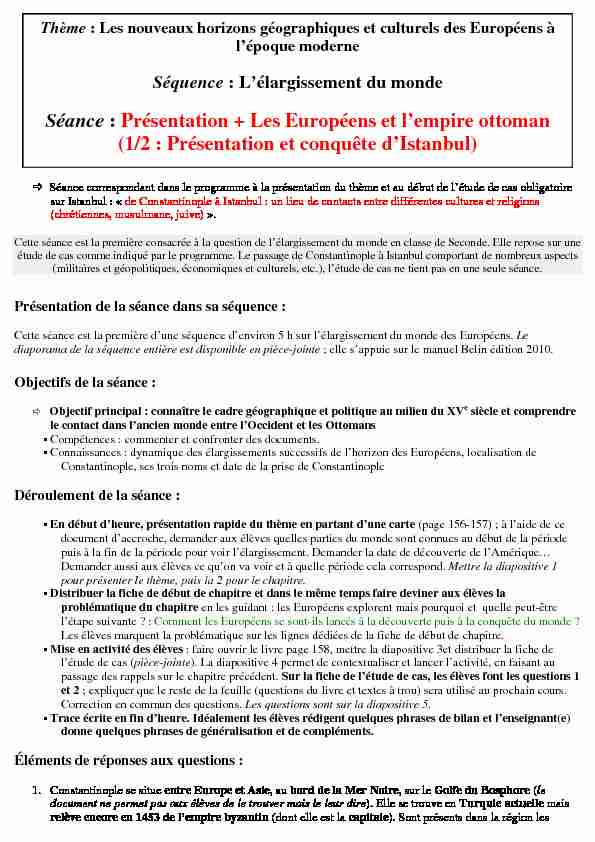 [PDF] 1/2 : Présentation et conquête dIstanbul