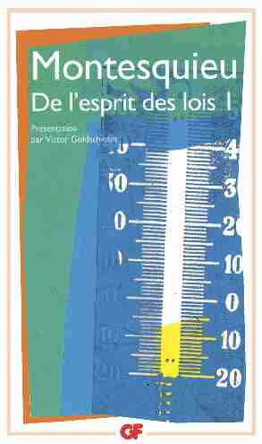 [PDF] DE LESPRIT DES LOIS I