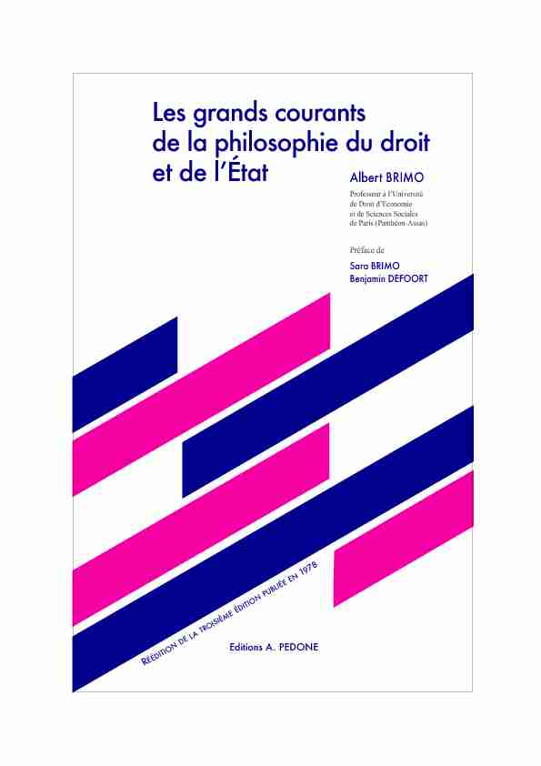 [PDF] Les grands courants de la philosophie du droit et de lÉtat