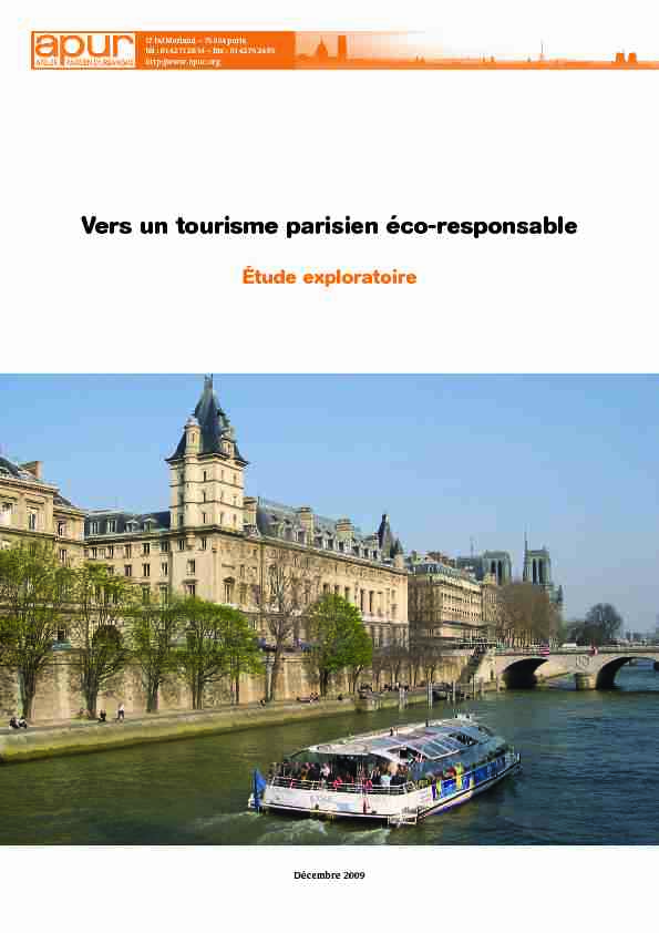 Vers un tourisme parisien éco-responsable