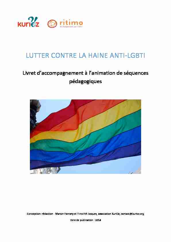 [PDF] LUTTER CONTRE LA HAINE ANTI-LGBTI - Ritimo