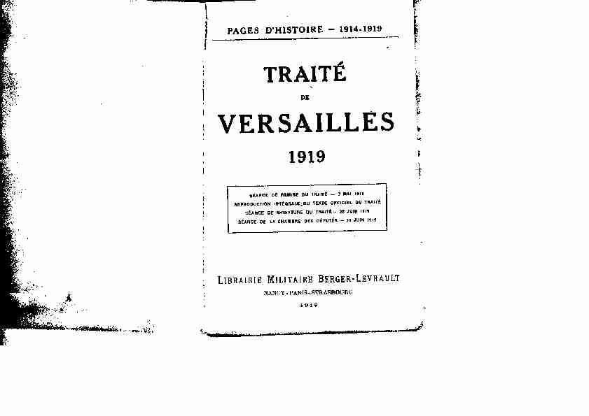 [PDF] Traité de Versailles - Herodotenet