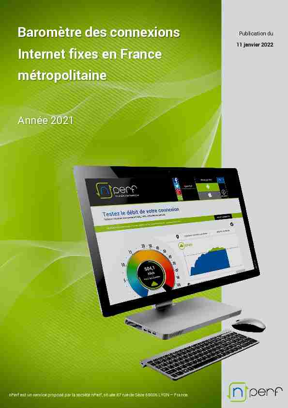 Baromètre des connexions Internet fixes en France métropolitaine
