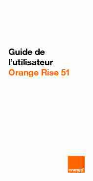 Guide de lutilisateure Orange Rise 51