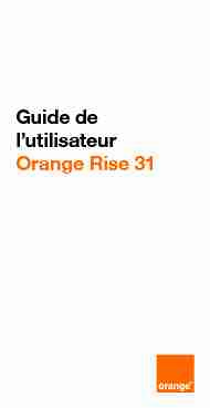 Guide de lutilisateure Orange Rise 31