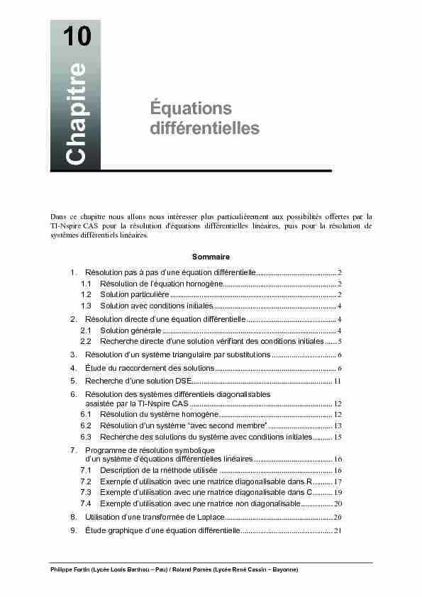 [PDF] Équations différentielles