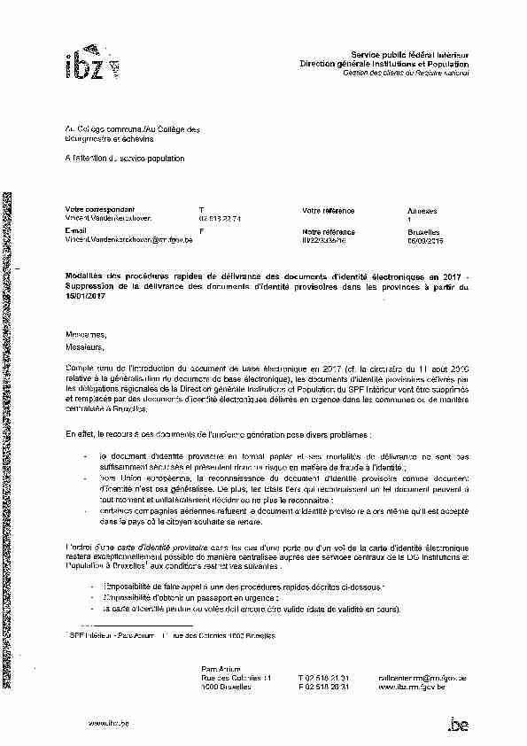 [PDF] ibz - Direction générale Identité et Affaires citoyennes