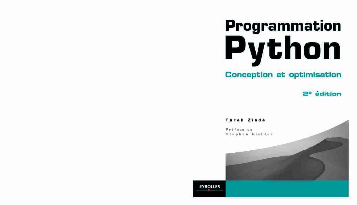 Programmation Python Conception et optimisation 2e edition.pdf