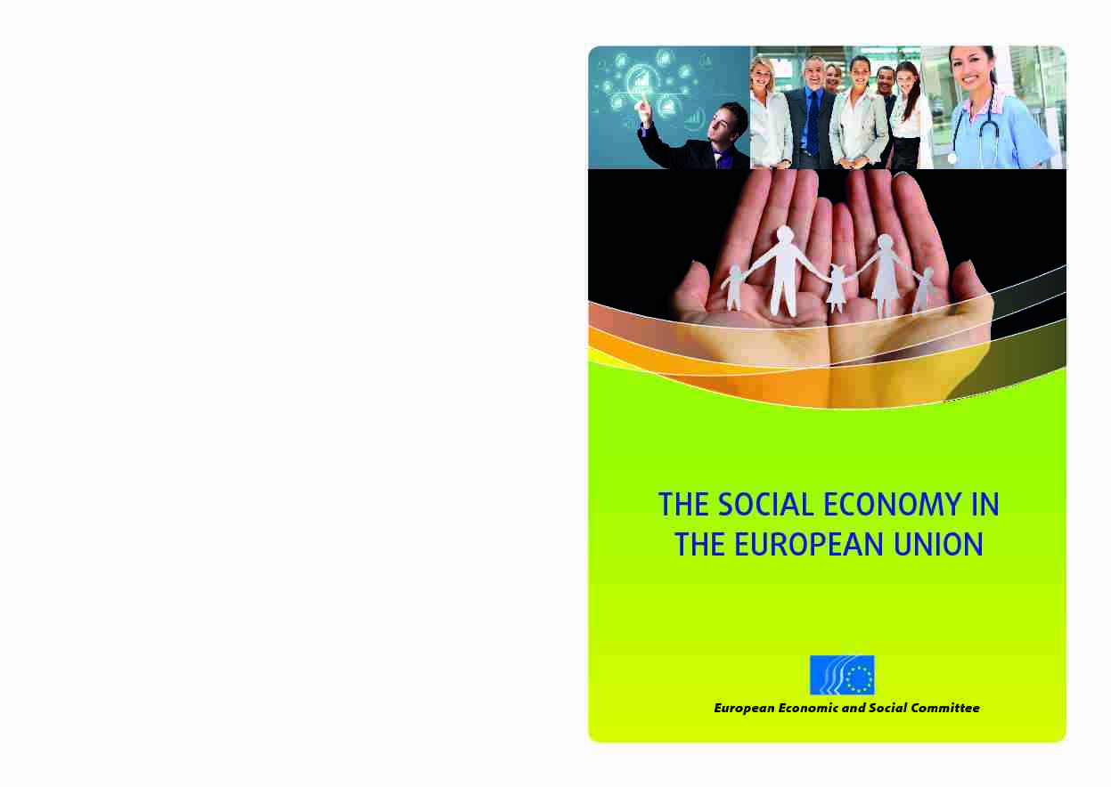 THE SOCIAL ECONOMY IN THE EUROPEAN UNION