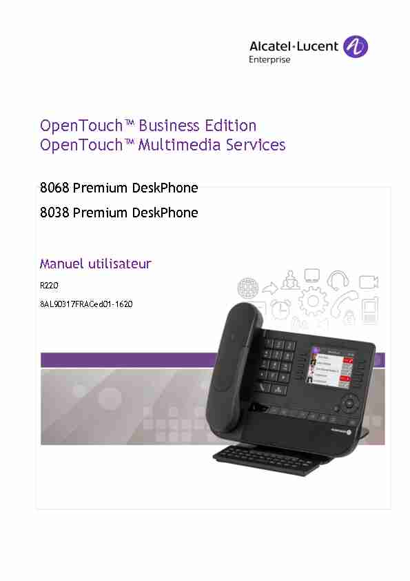 8068/38 Premium DeskPhone Manuel utilisateur