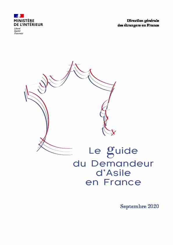 Le guide du demandeur dasile en France septembre 2020