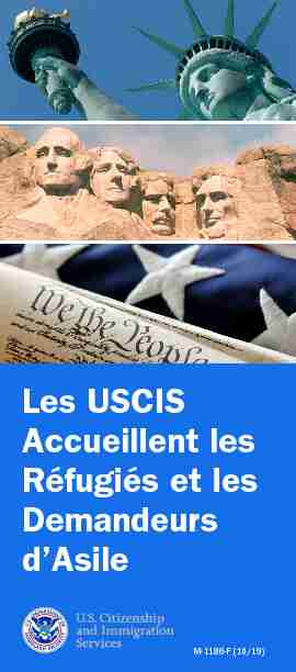 Les USCIS Accueillent les Réfugiés et les Demandeurs dAsile