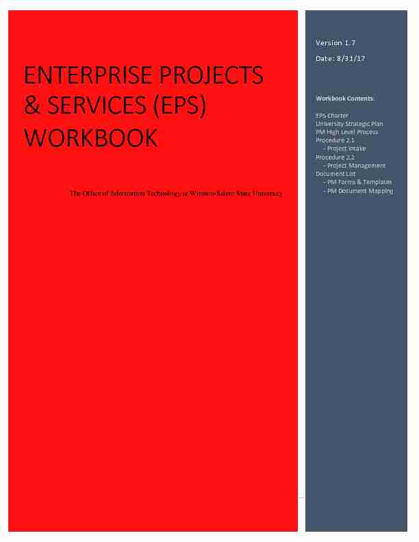 Enterprise Projects and Services (EPS) Workbook
