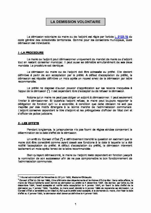 Searches related to démission d un adjoint au maire PDF
