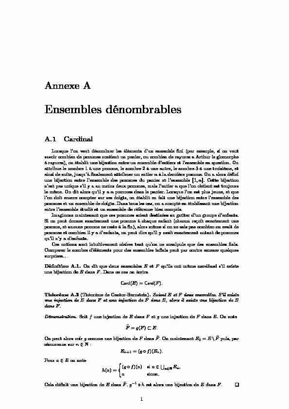 [PDF] Ensembles dénombrables