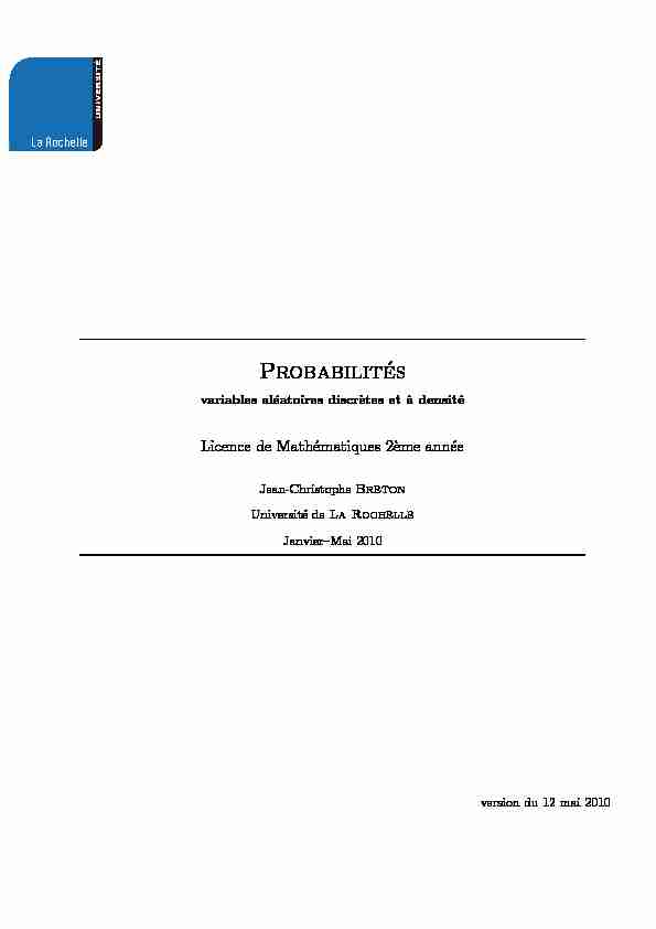 [PDF] Probabilités