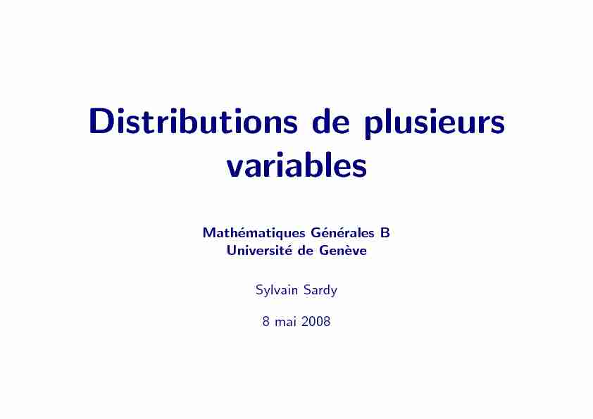 [PDF] Distributions de plusieurs variables