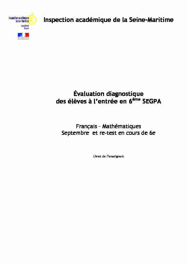 Inspection académique de la Seine-Maritime Évaluation