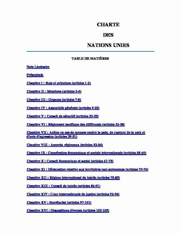 [PDF] Charte des Nations Unies