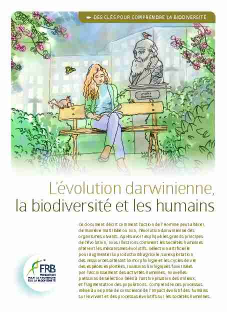 Lévolution darwinienne la biodiversité et les humains